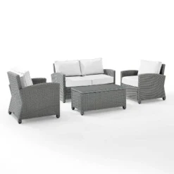 Bradenton 4pc Outdoor Wicker Conversation Set - Crosley -Crosley Sales Store GUEST 50c16eaa a6fe 41ce 81c6 ea254ac6ca3a