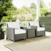 Bradenton 3pc Outdoor Wicker Seating Set With Side Table & 2 Arm Chairs - Crosley
