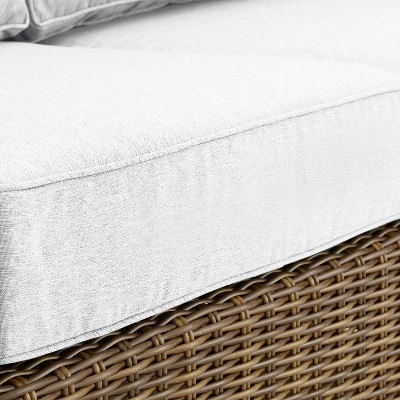 Bradenton 4pc Outdoor Conversation Set With Loveseat, 2 Arm Chairs & Tucson Fire Table - Weathered Brown/White - Crosley 5 Bradenton 4pc Outdoor Conversation Set With Loveseat, 2 Arm Chairs & Tucson Fire Table - Weathered Brown/White - Crosley - Image 5