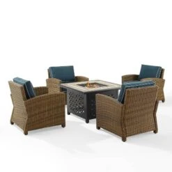 Bradenton 5pc Outdoor Wicker Arm Chair & Fire Table Set - Crosley 38 Bradenton 5pc Outdoor Wicker Arm Chair & Fire Table Set - Crosley -Crosley Sales Store GUEST 542c58e1 de31 46f7 8ff5 78e85e9240a9