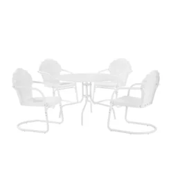 Tulip 5pc Outdoor Dining Set - White - Crosley