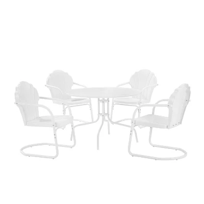 Tulip 5pc Outdoor Dining Set - White - Crosley 1 Tulip 5pc Outdoor Dining Set - White - Crosley