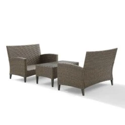 Rockport 3pc Outdoor Wicker Loveseat Seating Set - Crosley 12 Rockport 3pc Outdoor Wicker Loveseat Seating Set - Crosley -Crosley Sales Store GUEST 5ba8e210 2803 465b a14c 468ce9e6f0db