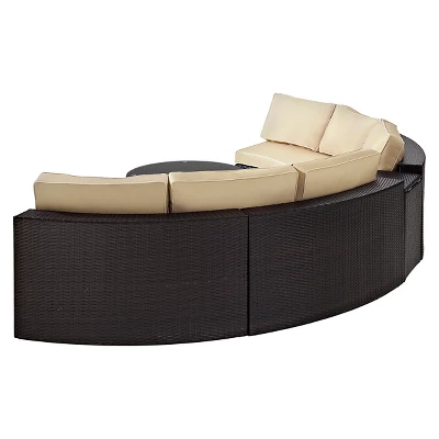 Catalina 4pc Outdoor Wicker Seating Set - Sand - Crosley 3 Catalina 4pc Outdoor Wicker Seating Set - Sand - Crosley - Image 3