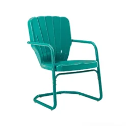 Ridgeland 2pk Outdoor Chairs - Turquoise Gloss - Crosley -Crosley Sales Store GUEST 5e6f0b2f ed2a 4c7c a0de 770c4df098ba