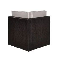 Palm Harbor Outdoor Wicker Corner Chair - Gray - Crosley -Crosley Sales Store GUEST 60db1591 69fa 4b3f 994c 91c047d9c280