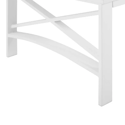 Kaplan Wicker Coffee Table - White - Crosley 3 Kaplan Wicker Coffee Table - White - Crosley - Image 3