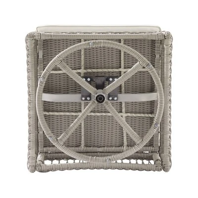 2pk Thatcher Outdoor Steel Swivel Rocking Chairs Creme/Driftwood - Crosley 8 2pk Thatcher Outdoor Steel Swivel Rocking Chairs Creme/Driftwood - Crosley - Image 8