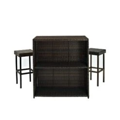 Palm Harbor 3pc Outdoor Wicker Bar Set - Brown - Crosley 18 Palm Harbor 3pc Outdoor Wicker Bar Set - Brown - Crosley -Crosley Sales Store GUEST 64c491ed af3e 4215 8f11 57191ba5674b