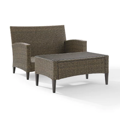 Rockport 2pc Outdoor Wicker Loveseat Seating Set - Crosley 5 Rockport 2pc Outdoor Wicker Loveseat Seating Set - Crosley - Image 5