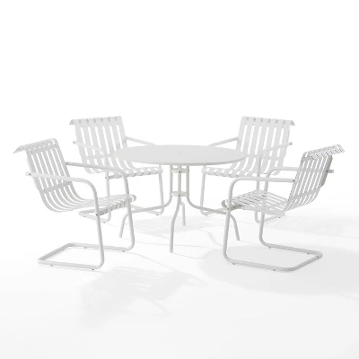Gracie 5pc Outdoor Metal Dining Set With Table & 4 Armchairs - Crosley 10 Gracie 5pc Outdoor Metal Dining Set With Table & 4 Armchairs - Crosley - Image 10