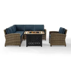 Bradenton 5pc Outdoor Wicker Seating With Fire Table - Crosley -Crosley Sales Store GUEST 64e5f3ea 9833 488a b85e 12731a75bf4a
