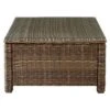 Crosley Bradenton Outdoor Wicker Sectional Glass Top Coffee Table