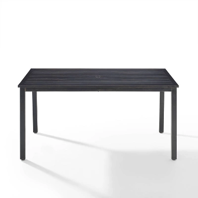 Kaplan Rectangle Outdoor Dining Table Oil Rubbed Bronze - Crosley 1 Kaplan Rectangle Outdoor Dining Table Oil Rubbed Bronze - Crosley