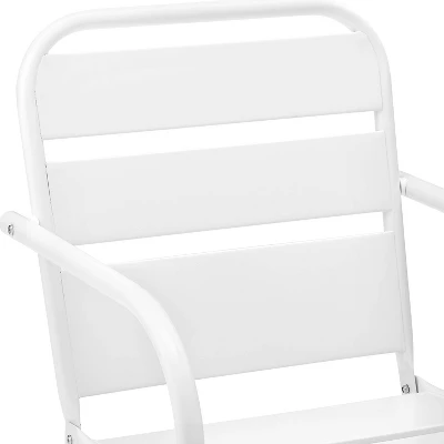 Brighton 2pc Metal Chair - White - Crosley 6 Brighton 2pc Metal Chair - White - Crosley - Image 6