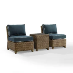 Bradenton 3pc Wicker Armless Chairs With Side Table - Crosley 33 Bradenton 3pc Wicker Armless Chairs With Side Table - Crosley -Crosley Sales Store GUEST 66ac2e45 b2a0 4f91 9a74 69d3d235126c