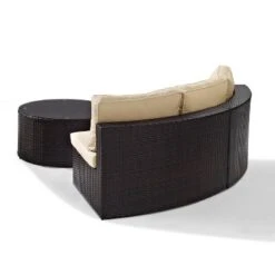 Catalina 2pc Outdoor Wicker Sectional Set - Sand - Crosley -Crosley Sales Store GUEST 66ba50d4 bac2 4958 be74 8ba584ad2ba1