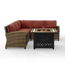 Bradenton 4pc Outdoor Wicker Sectional Set With Fire Table - Crosley 23 Bradenton 4pc Outdoor Wicker Sectional Set With Fire Table - Crosley -Crosley Sales Store GUEST 66eb271d d640 4301 8151 c00f35cb010f