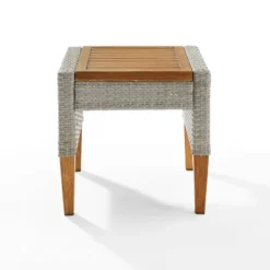 Capella Outdoor Wicker Side Table - Gray - Crosley 12 Capella Outdoor Wicker Side Table - Gray - Crosley -Crosley Sales Store GUEST 67abf1c5 765a 4248 85c0 1f8e20b39c84