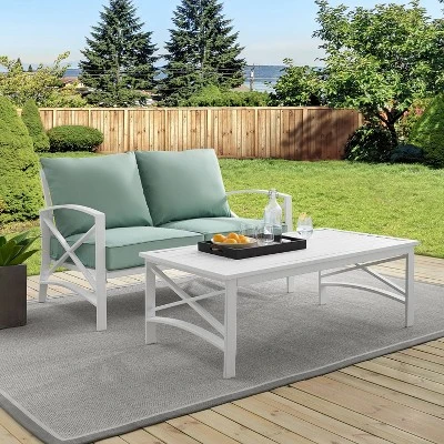 Crosley 2pc Kaplan Outdoor Patio Conversation Set 2 Crosley 2pc Kaplan Outdoor Patio Conversation Set - Image 2