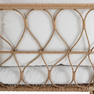 Juniper 3pc Indoor/Outdoor Wicker Bistro Set - Cream/Natural - Crosley 10 Juniper 3pc Indoor/Outdoor Wicker Bistro Set - Cream/Natural - Crosley - Image 10