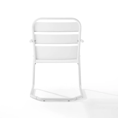 Brighton 2pc Metal Chair - White - Crosley 4 Brighton 2pc Metal Chair - White - Crosley - Image 4