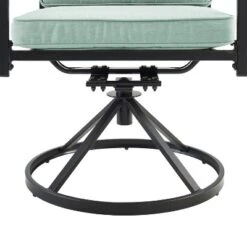 5pc Kaplan Outdoor Steel Round Dining Set With Swivel Chairs Mist/Bronze - Crosley -Crosley Sales Store GUEST 7246c4ad 320f 4d6a a836 620581c57b8a