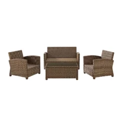 Bradenton 4pc Outdoor Wicker Conversation Set - Crosley -Crosley Sales Store GUEST 74205e0f 6b84 4400 b933 a50df22ed845