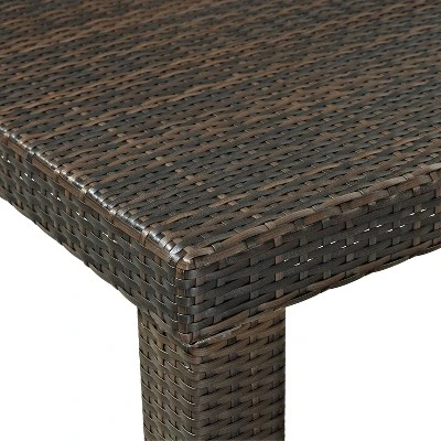 Palm Harbor 5pc Outdoor Wicker Counter Height Dining Set - Brown - Crosley 7 Palm Harbor 5pc Outdoor Wicker Counter Height Dining Set - Brown - Crosley - Image 7