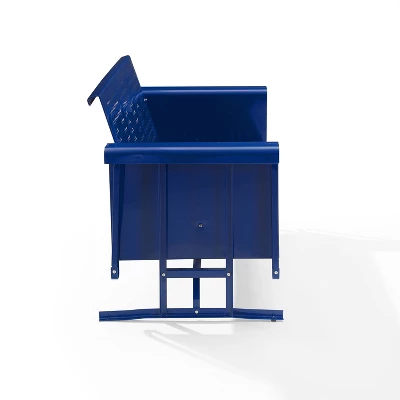 Bates Outdoor Metal Sofa Glider - Navy - Crosley 6 Bates Outdoor Metal Sofa Glider - Navy - Crosley - Image 6