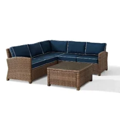Crosley 4pc Bradenton Steel Outdoor Patio Sectional Sofa Furniture Set -Crosley Sales Store GUEST 75e480db d2b6 42be a79d 49ada82ef956