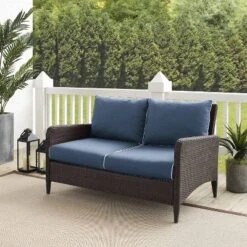 Kiawah Outdoor Wicker Loveseat Blue - Crosley 10 Kiawah Outdoor Wicker Loveseat Blue - Crosley -Crosley Sales Store GUEST 79607747 de8f 4cb9 bd1a 1ef14d948d70