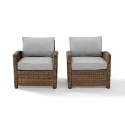 Bradenton 2pc Outdoor Wicker Armchair Set - Crosley -Crosley Sales Store GUEST 79be6692 d255 4982 8e6b ae572b2be1a0