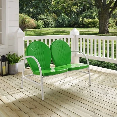 Griffith Outdoor Loveseat - Kelly Green - Crosley 3 Griffith Outdoor Loveseat - Kelly Green - Crosley - Image 3