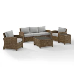 Bradenton 5pc Outdoor Wicker Sofa Set - Crosley -Crosley Sales Store GUEST 7dec88ec 7341 49e1 a064 93967b804d6f