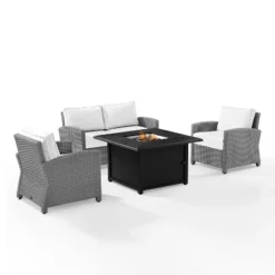 Bradenton 4pc Wicker Seating Set With Fire Table - Crosley 33 Bradenton 4pc Wicker Seating Set With Fire Table - Crosley -Crosley Sales Store GUEST 7ed80329 2bae 40ab 8ca0 d68a4dd50ed9
