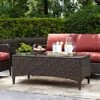 Kiawah Outdoor Wicker Coffee Table - Brown - Crosley