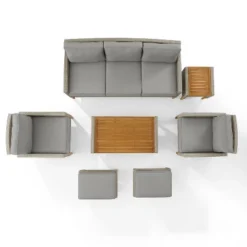 Capella 7pc Outdoor Wicker Sofa Set - Gray - Crosley 27 Capella 7pc Outdoor Wicker Sofa Set - Gray - Crosley -Crosley Sales Store GUEST 83a19a7b 90a0 4b03 a217 8cbb265fae57