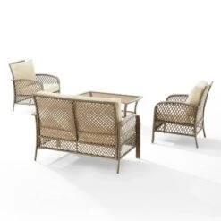 Tribeca 4pc Outdoor Wicker Conversation Set - Sand/Driftwood - Crosley 17 Tribeca 4pc Outdoor Wicker Conversation Set - Sand/Driftwood - Crosley -Crosley Sales Store GUEST 840951af bea9 4649 953f 75ac43ecf17c