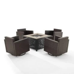 Palm Harbor 5pc Outdoor Wicker Conversation Set With Fire Table - Gray - Crosley 20 Palm Harbor 5pc Outdoor Wicker Conversation Set With Fire Table - Gray - Crosley -Crosley Sales Store GUEST 86ba6dbe 3f15 47a5 9698 8beb69ef9d6d