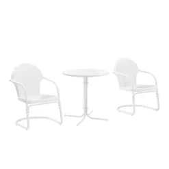 Tulip 3pc Outdoor Bistro Set With Table & 2 Chairs - White - Crosley -Crosley Sales Store GUEST 8aa668d2 80a9 473a a3a7 f573ce8b57c0