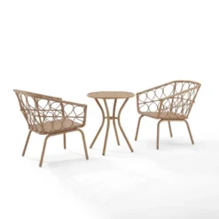 Juniper 3pc Indoor/Outdoor Wicker Bistro Set - Cream/Natural - Crosley 20 Juniper 3pc Indoor/Outdoor Wicker Bistro Set - Cream/Natural - Crosley -Crosley Sales Store GUEST 8b759570 3e2d 4ee5 8bde 9d245a750338
