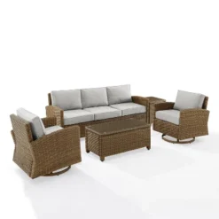 Crosley 5pc Bradenton Steel Outdoor Patio Conversation Furniture Set -Crosley Sales Store GUEST 8bc6633a 822f 4014 9109 681f48242482