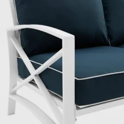 Kaplan Outdoor Metal Sofa White With Navy Cushions - Crosley 19 Kaplan Outdoor Metal Sofa White With Navy Cushions - Crosley -Crosley Sales Store GUEST 8d91be8d c3dd 41db a52e 668c7e0cbc29