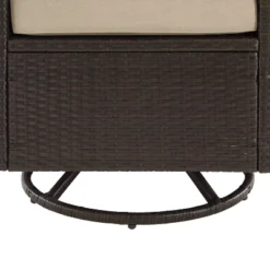 Palm Harbor 5pc Outdoor Wicker Conversation Set With Fire Table - Sand - Crosley -Crosley Sales Store GUEST 8db7af1f aead 4327 843f dd34c2d5b73b