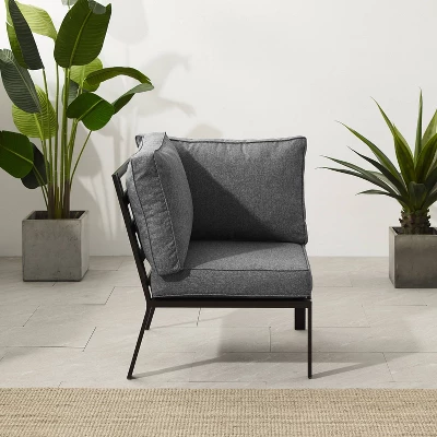 Clark Outdoor Steel Corner Chair - Crosley 2 Clark Outdoor Steel Corner Chair - Crosley - Image 2