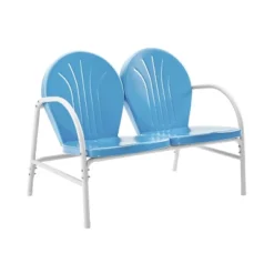 Griffith Outdoor Loveseat - Sky Blue - Crosley -Crosley Sales Store GUEST 93b0a3dd 516b 4c34 940c 9352af95e331
