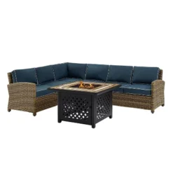 Bradenton 5pc Outdoor Wicker Sectional Set With Fire Table - Crosley 18 Bradenton 5pc Outdoor Wicker Sectional Set With Fire Table - Crosley -Crosley Sales Store GUEST 9985863f 013d 48b9 a30e d9f69f1bdf6f