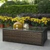 Palm Harbor Outdoor Wicker Coffee Table - Brown - Crosley