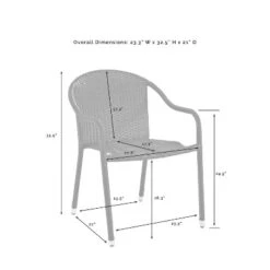 Palm Harbor 2pk Outdoor Wicker Stackable Chairs - Brown - Crosley -Crosley Sales Store GUEST 9be59b1d 0be6 429b 85e7 3dc1ddc871b3